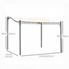 Outsunny 10'x10' Steel Gazebo Canopy Patio Outdoor Portable Sun Shelter Door Porch Cover Cream White|Outsunny 10'x10' Gazebo En Acier Auvent Patio Exterieur Portable Abri Soleil Porte Porche Couverture