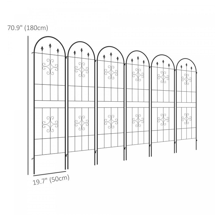 Set Of 6 Garden Trellis Metal Trellis For Climbing Plants Flowers