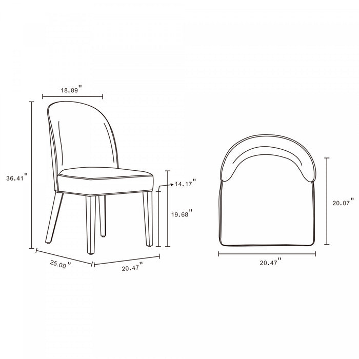 Hillman Modern 6-Piece Dining Chair Set in Sand