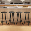 HOMCOM 24" Bar Stools Set of 4, Folding Bar Chairs with Footrest, Black
