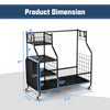 Costway Extra Large Golf Bag Storage Rack For Garage Fits 2 Golf Bags Organizer Withwheels