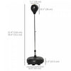 Soozier 52.4" -59.4" Adjustable Height Reflex Bag With Stand And Gloves