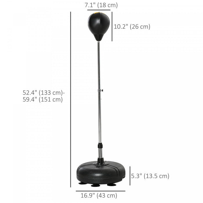 Soozier 52.4\" -59.4\" Adjustable Height Reflex Bag With Stand And Gloves