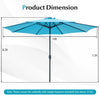 Costway 10FT Patio Umbrella Sunshade Market Steel Tilt with Tilt Mechanism Crank Handle