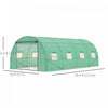 Outsunny Walk-in Tunnel Greenhouse 19 X 10 X 6.6 Ft Hoop House, Green|Outsunny Serre Tunnel De Plain-pied, Serre De 19 X 10 X 6,6 Pi, Vert