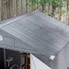 Outsunny 8' X 6' Plastic Garden Storage Shed With Air Vents, Dark Grey|Outsunny Abri De Jardin 8'x6' Porte A Loquet Bouches D'aeration, Gris Fonce