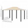 Outsunny 10' X 13' Outdoor Patio Gazebo Garden Pavilion Backyard Canopy Party Tent Shelter Summer Su|Outsunny 13'x 10' Terrasse Exterieure Gazebo Pavillon De Jardin Arriere-cour Auvent Tente De Fete Ab