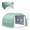 Outsunny 9.7' X 9.7' X 6.5' Large Walk-in Double Cover Polytunnel Greenhouse Outdoor W/ Roll-up Zipp|Outsunny 118"x 118"x 78,75" Grande Serre En Polytunnel A Double Couverture Exterieure Avec Portes Et