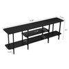 Celine Contemporary Modern 71" Console Table in Black (3-Shelf) | Console moderne contemporaine Celine 71" en noir (3 etageres)