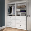Bestar Versatile 72 W Closet Organizer with Drawers - White|Organisateur de garde-robe Versatile de Bestar de 72 po (L) avec tiroirs - blanc