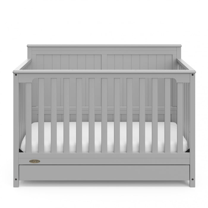 Graco Hadley 5-in-1 Convertible Crib with Drawer - Pebble Gray