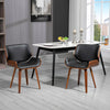 HOMCOM Dining Chairs Set of 2, PU Leather Kitchen Chairs, Black