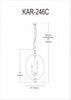 Dainolite Karland 6 Light Chandelier 24" Dia Crystal Studded Banding Polished Chrome Finish Lamp|Lustre Karland de Dainolite de 24 po de diamètre avec bande cloutée de cristaux, fini chromé poli et 6 ampoules