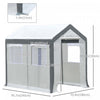 Outsunny 8' X 6' X 7.5' Heavy-duty Walk-in Greenhouse Outdoor Vegetable Plants Growing Warm House Se|Outsunny 6'x8'x7,4' Serre De Plain-pied Robuste Plantes De Legumes D'exterieur Poussant Au Chaud Mai