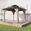 Outsunny 10' x 10' Outdoor Hardtop Gazebo with Double Galvanized Steel Roof