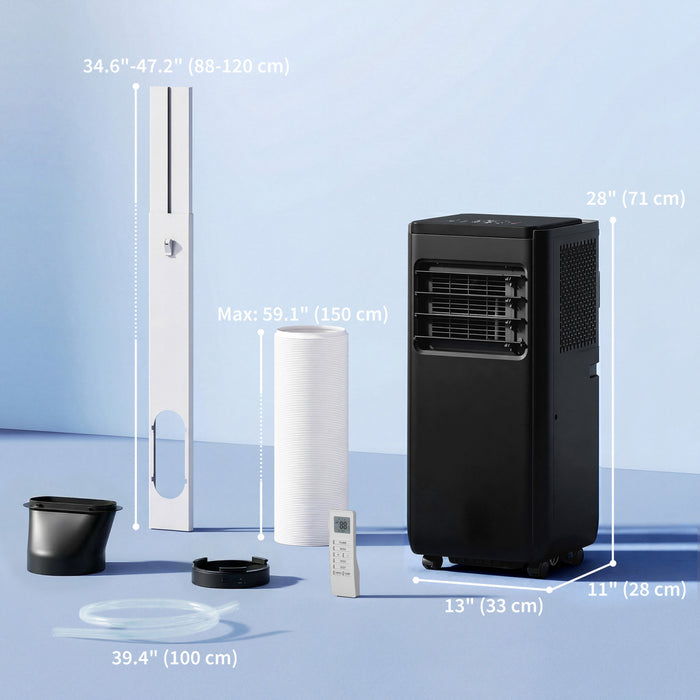 HOMCOM 8000 BTU AC Unit, Portable Air Conditioner with WiFi Control, Black