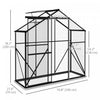 Outsunny 6' X 2.5' Polycarbonate Greenhouse, Walk-in Green House With Sliding Door, 5-level Roof Ven|Outsunny Serre En Polycarbonate De 6' X 2,5', Serre De Plain-pied Avec Porte Coulissante, Aeration D