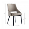 Tremont Modern Vegan Leather Metal Dining Chair in Taupe - Set of 2 | Chaise de salle a manger moderne Tremont en cuir vegetalien et metal, taupe - Lot de 2