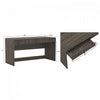 Novara Contemporary 60" Writing Desk in Jacobean Walnut (2-Drawer) | Bureau d’ecriture contemporain Novara 60" en noyer Jacobean (2 tiroirs)