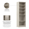 Bestar Key West 25 W Closet Organizer - Linen White Oak|Organisateur de garde-robe Key West de Bestar de 25 po (L) - blanc chêne lin