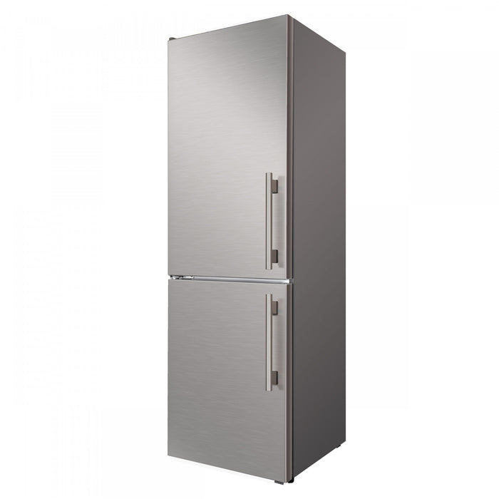 Forno Custodia 24\" Bottom Freezer, 10.3 cu.ft., Left Swing, Ice Maker, Stainless Steel - FFFFD1766-24LS Refrigerator