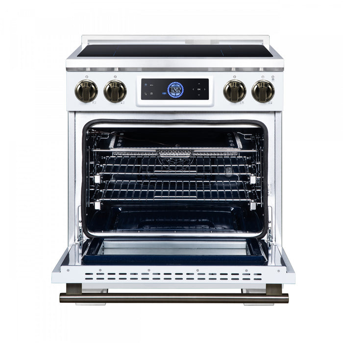 Forno Maximus 30 Inch Induction Range, White, 4.32 cu.ft. - FFSIN0968-30WHT Electric Range