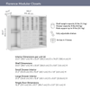 Bestar Florence 100" Modular Walk-In Closet System with LED Lights, Rods, Shelves, Drawers and Doors|Système de pièce-penderie modulaire Florence de Bestar de 100 po avec éclairages à DEL, tringles, ta