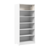 Bestar Florence 35\" Modular Reach-In/Walk-In Closet System with LED Light and Shelves - White