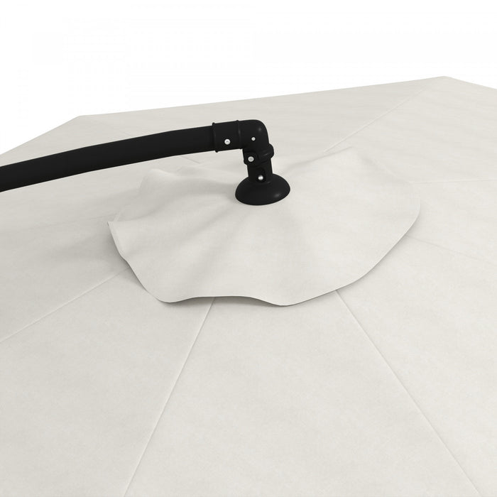 Outsunny 11ft Offset Hanging Patio Umbrella For Backyard, Cream White