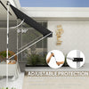 Outsunny 10x5ft Retractable Awning, Sun Shade Canopy Shelter, Black