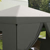 Outsunny 10' X 10' Pop Up Canopy Tent With Mesh Windows, Light Grey|Outsunny Tente Escamotable 10' X 10' Avec Fenetres En Maille, Gris Clair
