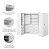 Bestar Versatile 108 W U-Shaped Walk-In Closet Organizer - White|Organisateur de pièce-penderie en forme de U Versatile de Bestar de 108 po (L) - blanc