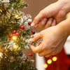 HOMCOM 6 ft Prelit Pencil Christmas Tree with Silver Glitter, Xmas Tree
