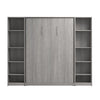 Bestar Claremont 10-Shelf Full Murphy Bed - Platinum Grey|Lit double escamotable Claremont de Bestar à 10 tablettes - gris platine