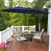 Costway 15FT Double-Sided Twin Patio Umbrella Sun Shade Outdoor Crank Market Base Navy