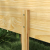 Outsunny Extra Large Wooden Planter Box With Legs & Drain Holes, Natural