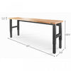 Gladiator 8' Adjustable Height Hardwood Workbench - Hammered Granite|Établi de 8 pi à hauteur réglable en bois franc de Gladiator - granite martelé