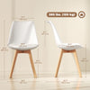 HOMCOM Modern Dining Chairs Set of 6 with PU Leather Cushion, Wood Frame