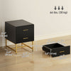 HOMCOM Nightstands Set of 2 Bedside Tables with Drawers for Bedroom Black