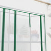 Outsunny Lean-to Mini Greenhouse W/ 3 Tier Shelves, 3 Roll-up Doors, White|Outsunny Mini Serre Adossee Avec 3 Etageres, 3 Portes Enroulables, Blanc