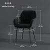 HOMCOM Dining Chairs Set of 2, Upholstered Kitchen Chairs with Backrest