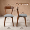 HOMCOM Dining Chairs Set of 2 with Curved Backrest, Grey and Brown