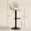 HOMCOM Bar Stools Set of 2, Swivel Counter Height Barstools with Back