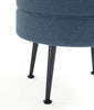 Bailey Mid-Century Modern Upholstered Accent Ottoman in Blue - Set of 2 | Lot de 2 poufs d’appoint Bailey style milieu du siecle moderne, rembourres, bleu