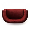 Vivian Solid Wood Rolled Arms Velvet Loveseat,Garnet | Vivian Canape deux places en bois massif avec accoudoirs roules et revetement en velours, grenat