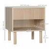 HOMCOM Bedroom Nightstand Set of 2, Side Table with Storage Shelf, Drawer
