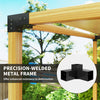 Outsunny 8PCS Pergola Kit Brackets for 4"x4" (Actual 3.6"x3.6") Lumber