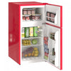 HOMCOM 3.2 Cu Ft Mini Fridge with Freezer Adjustable Shelf Reversible Doors