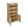 Sheridan Mid-Century Modern 31" Bookcase Cabinet in Natural (7-Shelf) - Set of 2 | Armoire bibliotheque Sheridan style milieu du siecle 79 cm en bois naturel (7 etageres) – Lot de 2