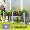 Outsunny 2-Tier Wooden Raised Garden Bed with Legs, 23.6" x 9.8" x 27.6"